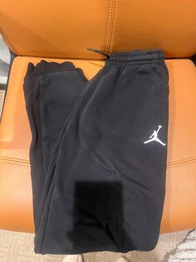 Jordan Black Kids Joggers with White Jumpman Logo